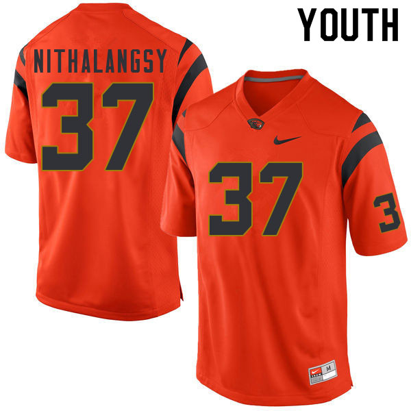 Youth #37 Brian Nithalangsy Oregon State Beavers College Football Jerseys Sale-Orange